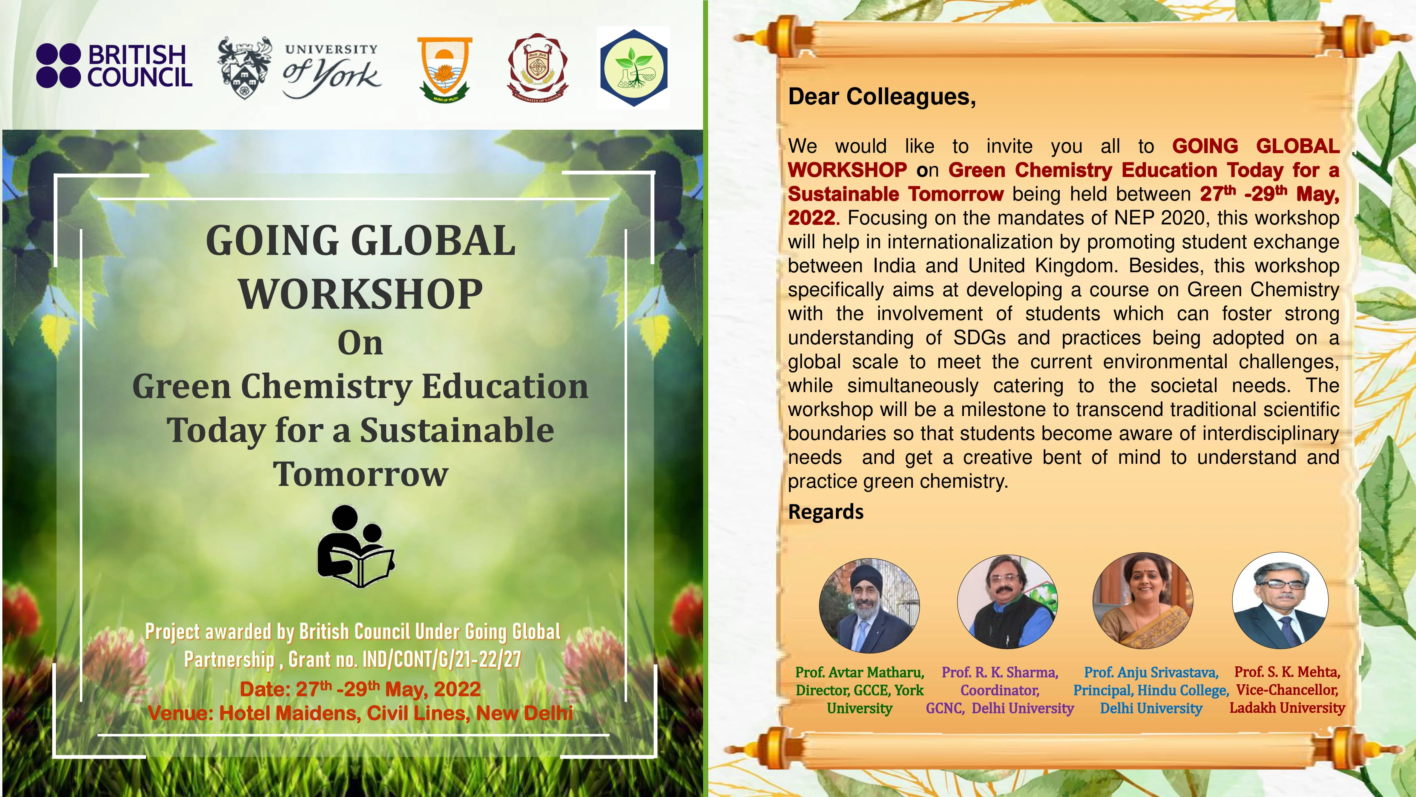 Going Global workshop flyer — page 1